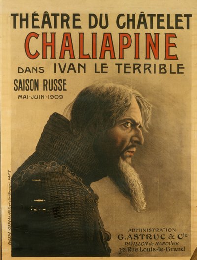 Venäjän kauden juliste Théâtre du Châtelet