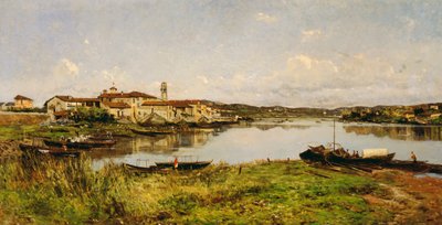 Näkymä Sesto Circalendelle, n. 1885 (öljy kankaalle) tekijältä Eugenio Gignous