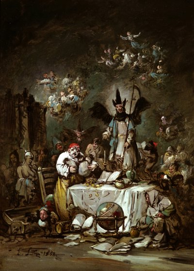 Allegorinen omituisuus. Ahneus, 1852 tekijältä Eugenio Lucas Velázquez