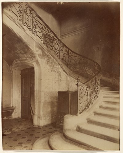 Hotel de la Brinvilliers, myrkyttäjä, Rue Charles V 12. tekijältä Eugène Atget