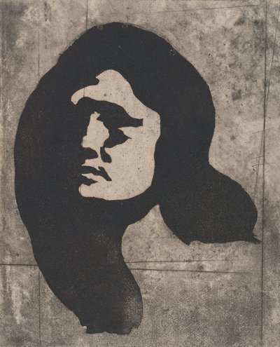 Naisen pää, n. 1904. tekijältä Eugène Carrière