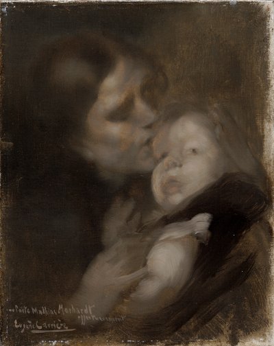 "Äiti ja lapsi", c1890 tekijältä Eugène Carrière
