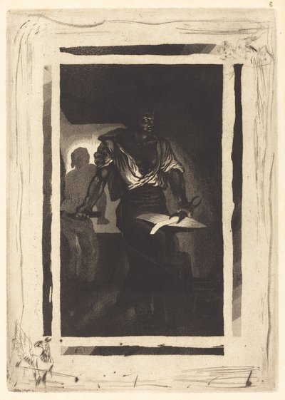 Seppä Un Forgeron, 1833. tekijältä Eugène Delacroix
