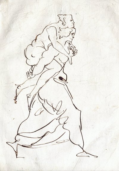Aeneas ja Anchises tekijältä Ferdinand Victor Eugene Delacroix