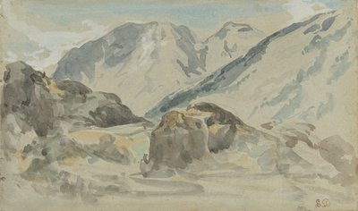 vuoristomaisema tekijältä Eugène Delacroix