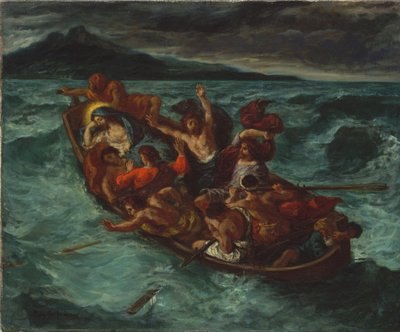Kristus nukkuu myrskyn aikana tekijältä Eugène Delacroix