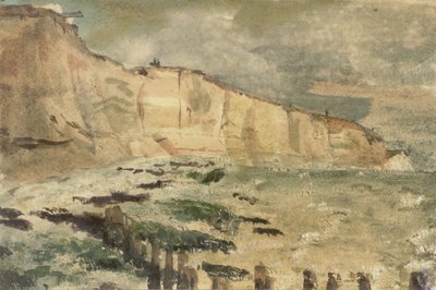 Liitukalliot Dieppessä Näkymiä Dieppessä ja sen ympäristössä, vuosilta 1852-1855 (sarjan nimi) tekijältä Eugène Delacroix