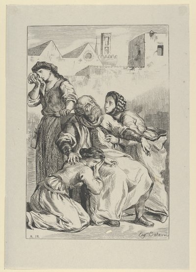 Goetz von Berlichingenin kuolema, 1845, 1845. tekijältä Eugène Delacroix