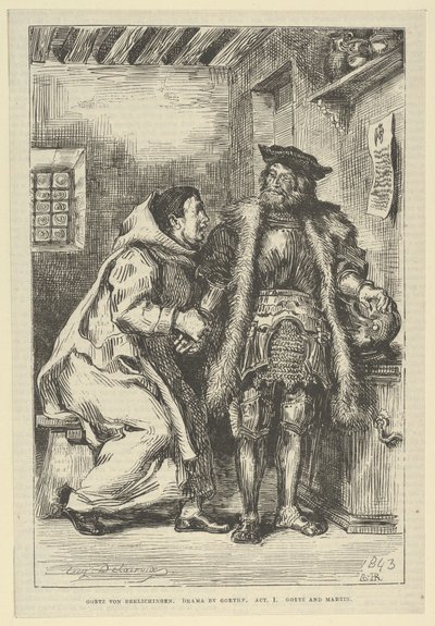 Goetz ja herra Martin, vuoden 1845 jälkeen, vuoden 1845 jälkeen. tekijältä Eugène Delacroix