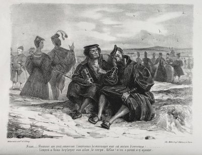 Kuvituksia Faustille: Faust ja Wagner tekijältä Eugène Delacroix