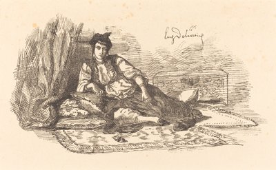 Algerin juutalainen nainen (Algerin juutalainen ja katu Algerissa) tekijältä Eugène Delacroix