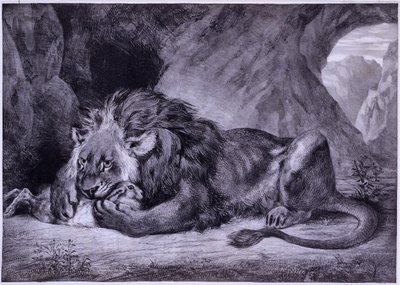 Atlasin leijona tekijältä Eugène Delacroix