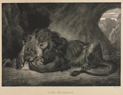 Atlasvuorten leijona tekijältä Eugène Delacroix