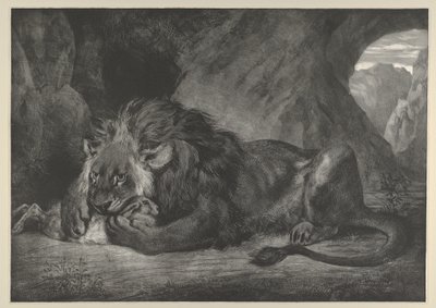 Atlasvuorten leijona, 1829-30, 1829-30. tekijältä Eugène Delacroix