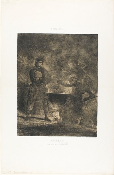 Macbeth ja noidat tekijältä Eugène Delacroix
