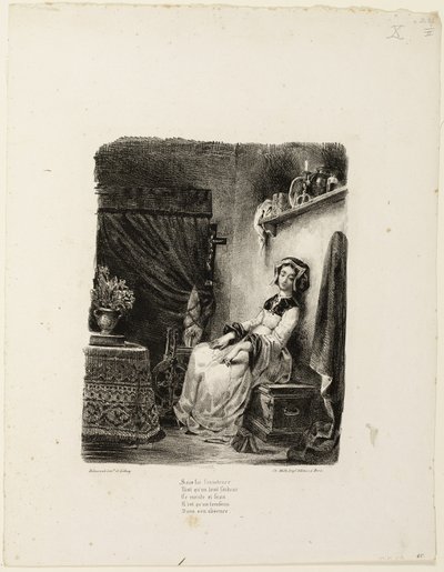 Marguerite pyörivässä pyörässä tekijältä Eugène Delacroix