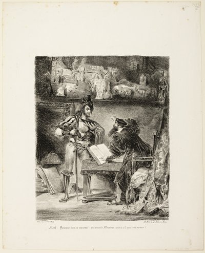 Mefistofeles ilmestyy Faustille tekijältä Eugène Delacroix
