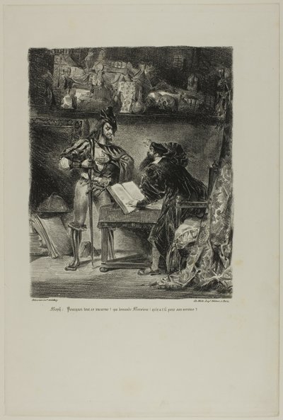 Mefistofeles ilmestyy Faustille, Faustista tekijältä Eugène Delacroix