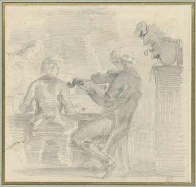 Musiikkia tekevä yritys tekijältä Eugène Delacroix