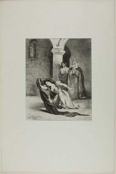 Ofelian laulu tekijältä Eugène Delacroix
