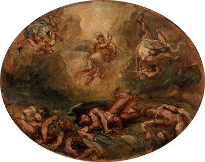Pyhä Mikael voittaa paholaisen tekijältä Eugène Delacroix