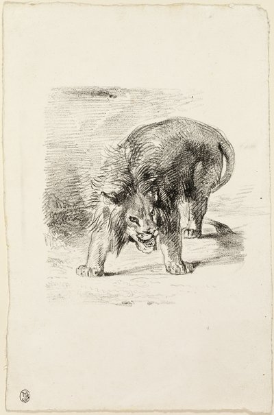 Pysyvä leijona tekijältä Eugène Delacroix