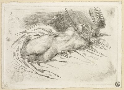 Tutkimus naisesta nähtynä takaapäin tekijältä Eugène Delacroix