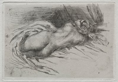 Tutkimus naisesta nähtynä takaapäin tekijältä Eugène Delacroix