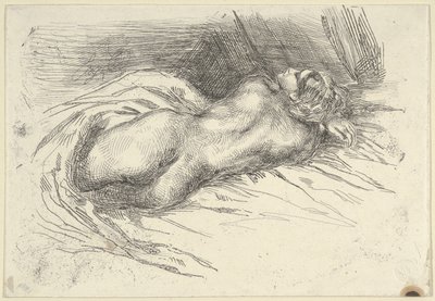 Tutkimus naisesta takaa katsottuna, 1833, 1833. tekijältä Eugène Delacroix