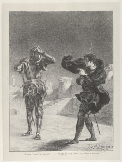 Ghost on the Terrace, 1843, 1843. tekijältä Eugène Delacroix