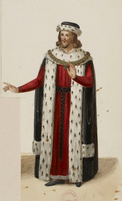 Enguerrand de Marignyn puku (La Tour de Nesle, 1832) (rajattu) (cropped) tekijältä Eugène Du Faget