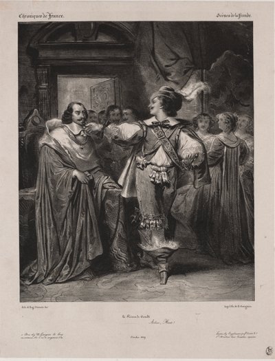 Chronicles of France: Fronden kohtaus - Condén prinssi tekijältä Eugène François Marie Joseph Devéria