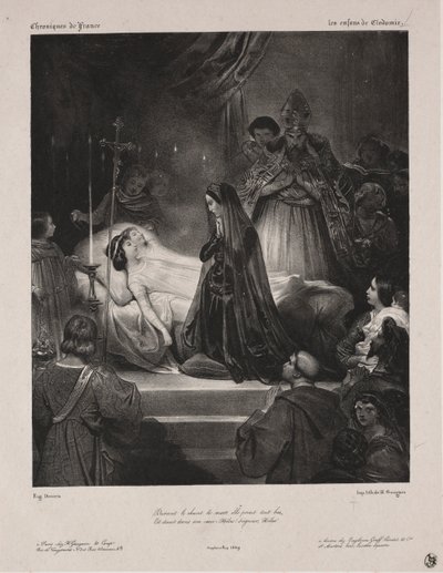 Ranskan kronikat: Clodomirin lapset, 1829. tekijältä Eugène François Marie Joseph Devéria