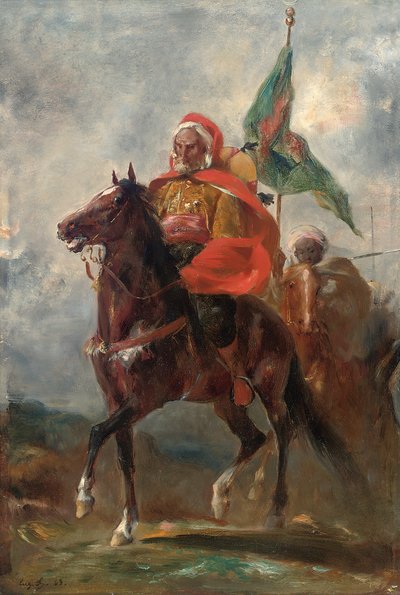 Orientalistinen päällikkö hevosen selässä, 1863 tekijältä Eugène Fromentin