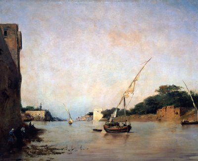 Näkymä Niilille, 1800-luku tekijältä Eugène Fromentin