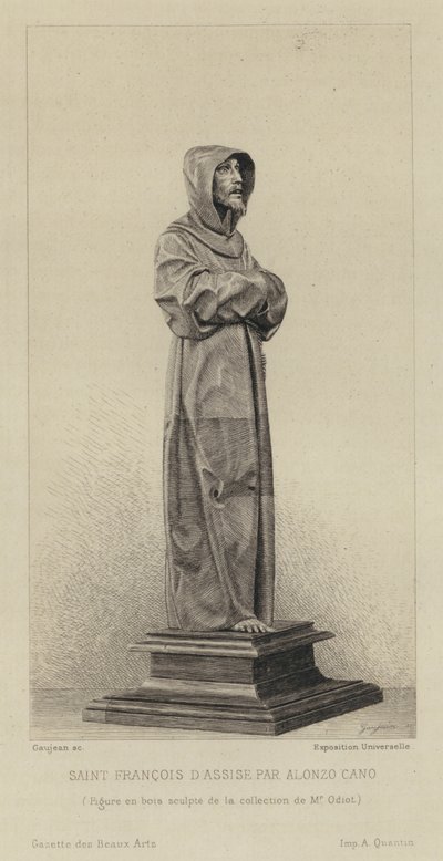 Alonzo Cano -yhtiön puinen kuva Assisi tekijältä Eugène Gaujean