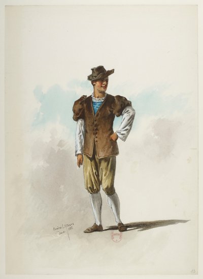 Btv1b84558104 13 - Saint-Saëns - Henry VIII - Maquettes de costumes - Lacoste - 13. puku tekijältä Eugene Lacoste