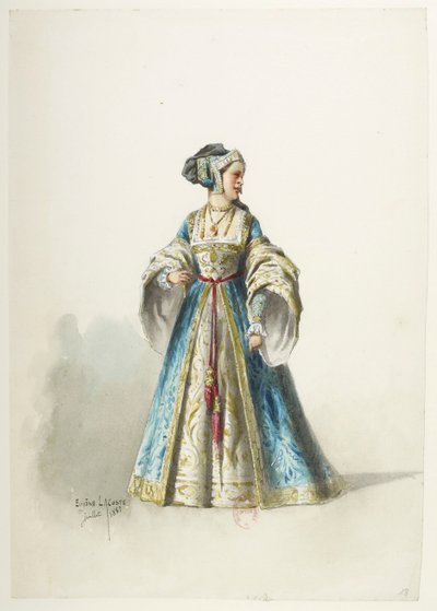 Btv1b84558104 18 - Saint-Saëns - Henry VIII - Maquettes de costumes - Lacoste - 18th Costume (18. puku) tekijältä Eugene Lacoste