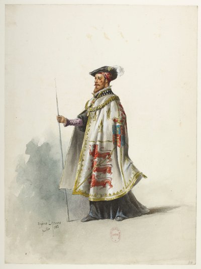 Btv1b84558104 24 - Saint-Saëns - Henrik VIII - Maquettes de costumes - Lacoste - 24. puku tekijältä Eugene Lacoste