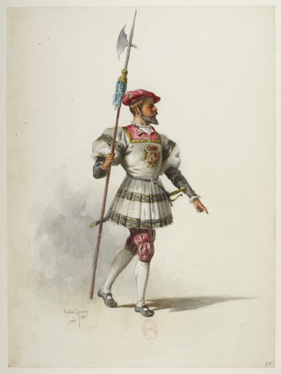 Btv1b84558104 37 - Saint-Saëns - Henry VIII - Maquettes de costumes - Lacoste - 37. Costume tekijältä Eugene Lacoste