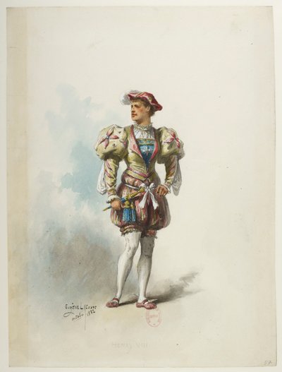 Btv1b84558104 57 - Saint-Saëns - Henry VIII - Maquettes de costumes - Lacoste - 57. Costume tekijältä Eugene Lacoste