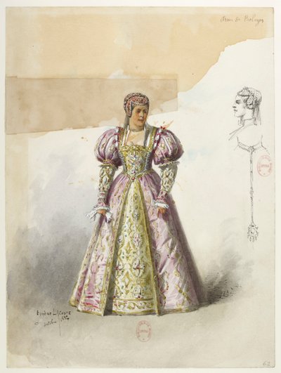 Btv1b84558104 62 - Saint-Saëns - Henrik VIII - Pukumallit - Lacoste - 62. Anne Boleyn Boleynin kanssa collette tekijältä Eugene Lacoste