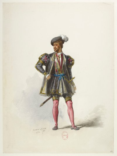 Btv1b84558104 68 - Saint-Saëns - Henry VIII - Maquettes de costumes - Lacoste - 66. puku tekijältä Eugene Lacoste