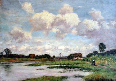 Norman Landscape (Maisema, jossa on korkea taivas) tekijältä Eugene Louis Boudin