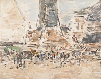 Pyhän Katariinan markkinat Honfleurissa tekijältä Eugene Louis Boudin