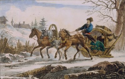 Kibitka, 1820 tekijältä Eugéne Pluchart