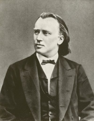 Johannes Brahms, muotokuva, noin 1876 (s/w-kuva). tekijältä European Photographer