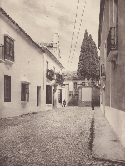 Pres-taloja Calle de Gamerosissa, Ronda (s/w-kuva) tekijältä European Photographer