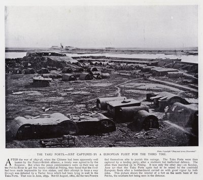 Taku-linnoitukset, jotka eurooppalainen laivasto on juuri vanginnut kolmatta kertaa (m/w kuva) tekijältä European Photographer
