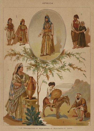 Afrikka (väri litho) tekijältä European School